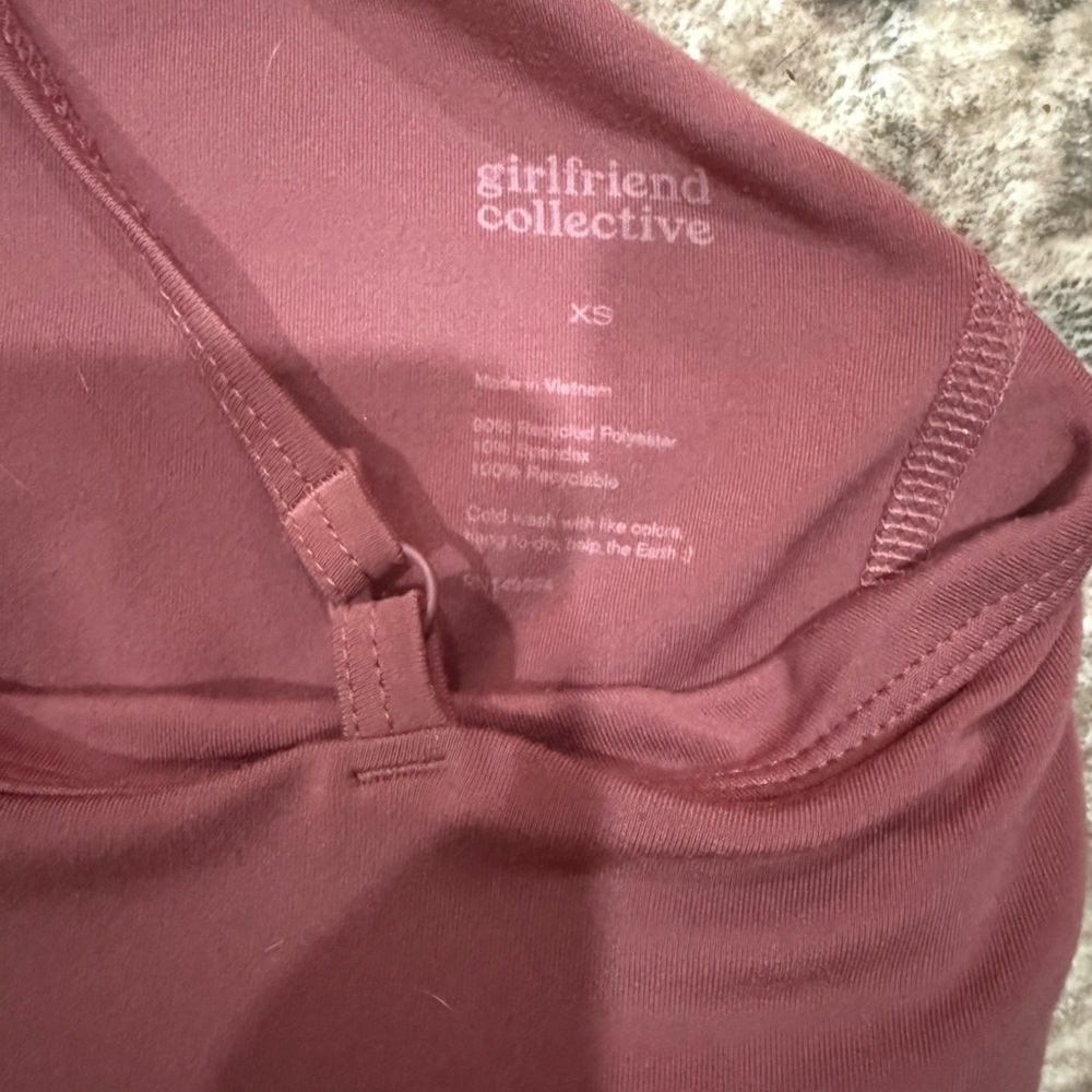 Girlfriend Collective work out Mini Dress in Mauve with shorts underneath - Picture 11 of 11